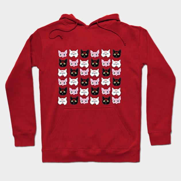 Satan KItties Pattern Hoodie by HomicidalHugz